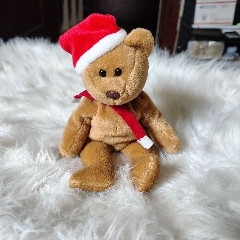 Ty - 1996 Teddy Christmas Beanie Baby PVC Pellets -Rare! No Tag.